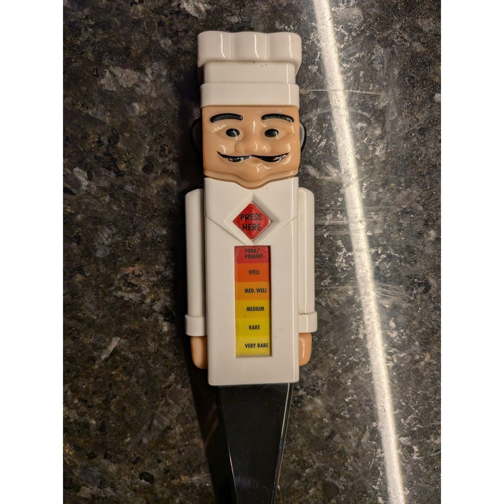 Vintage Chef Meat Thermometer Fork Kitchen Taiwan 1307